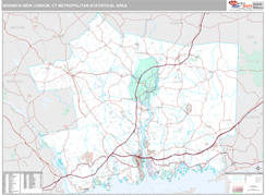 Norwich-New London Metro Area Digital Map Premium Style